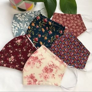 Floral Print Handmade Face Masks